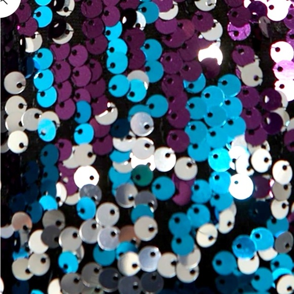 NWOT Anna Kaci midnight spaghetti strap sequin dress medium - Picture 5 of 9